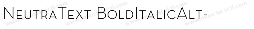 NeutraText BoldItalicAlt字体转换